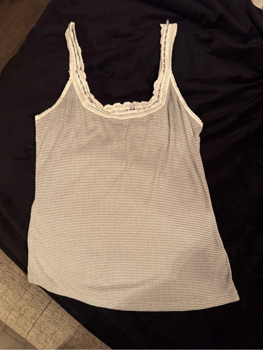 Free People Only You. Lace-Trim Ribbed Tank - Picture 4 of 5